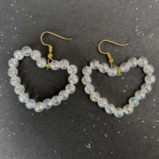 Crystal heart earrings