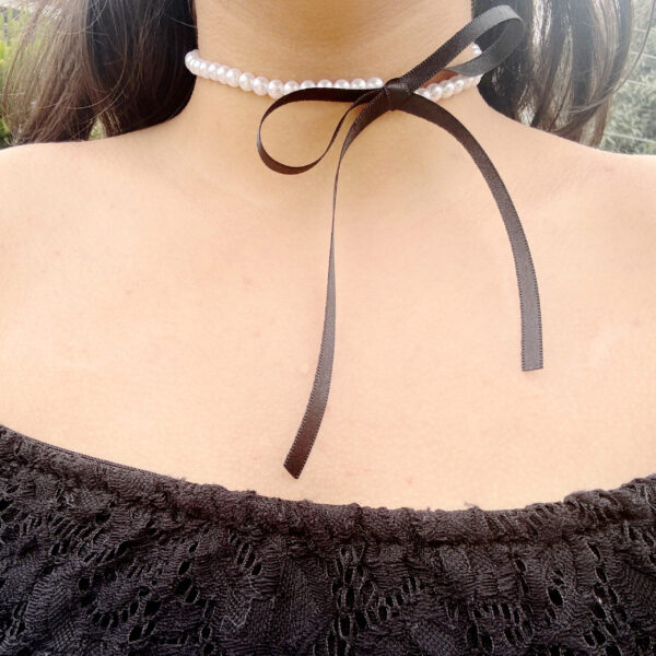 Black ribbon choker - Image 2