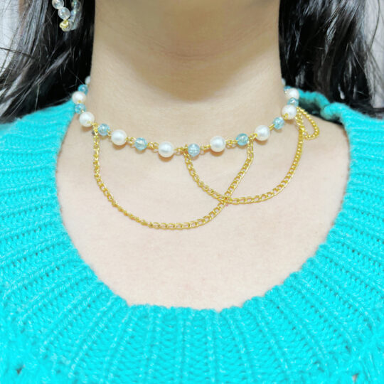 Azure Golden necklace