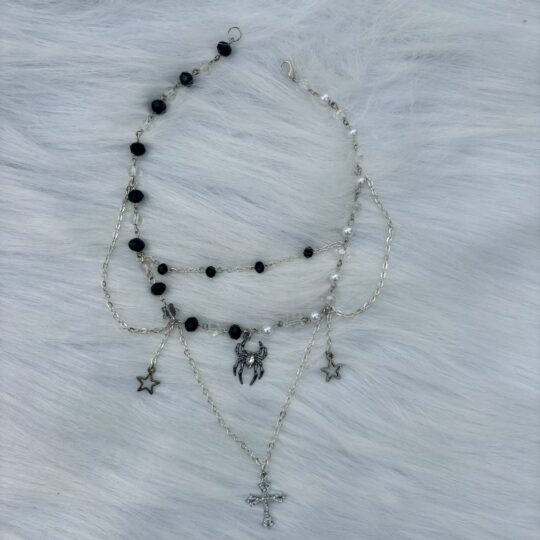 Midnight cross necklace