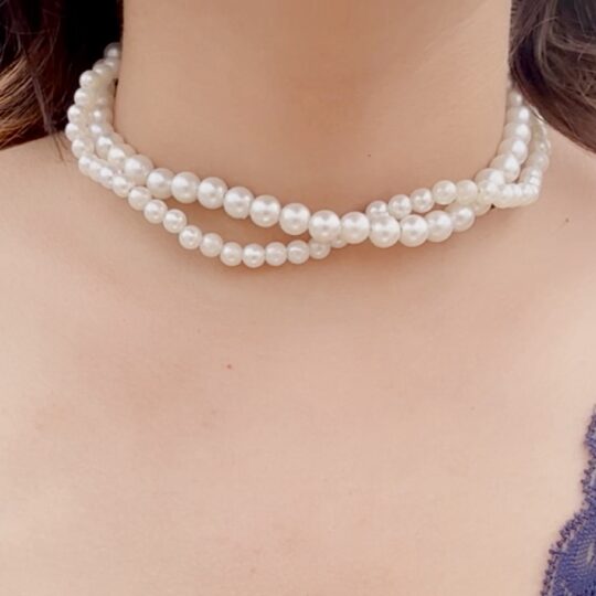 Double Layered Pearl choker