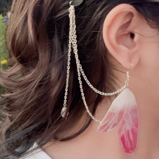 Butterfly wing earring + hair clip