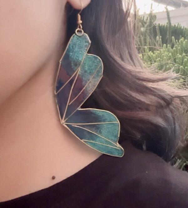 Butterfly wing earrings - Image 2